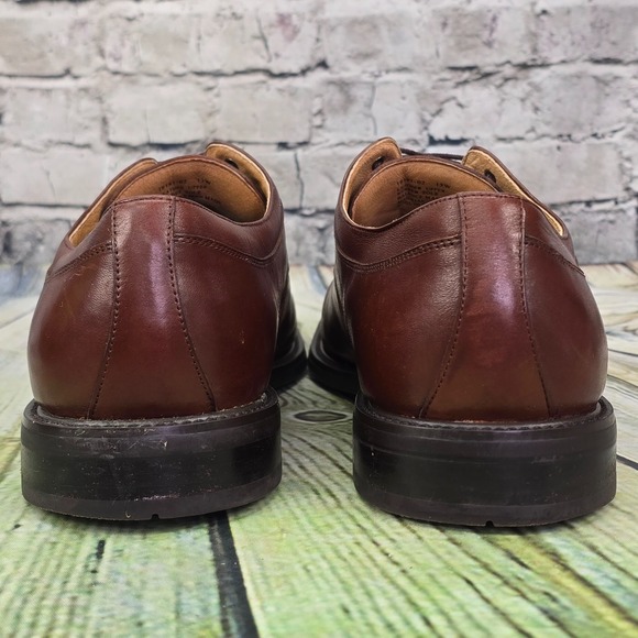 Florsheim Drexel Men's 13W Wide Brown Cognac Oxford Dress Shoes Leather Lace-Up - Picture 5 of 9